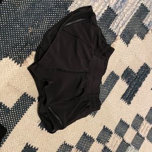 Black lululemon LR hotty hot shorts
